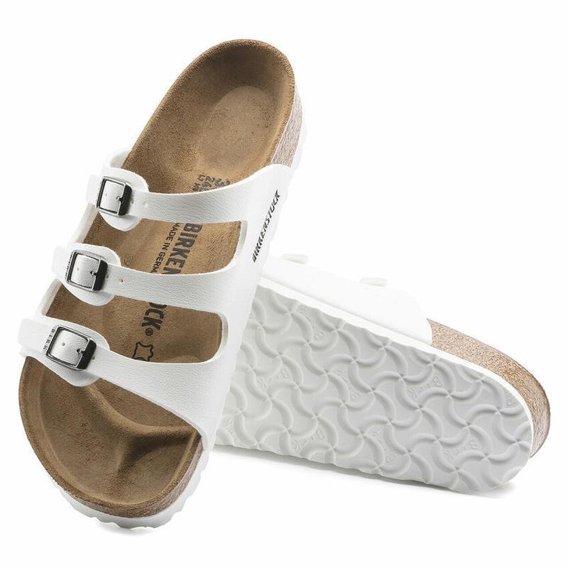 Florida Birkenstock Birko-flor Damske Biele | SK 75HAP